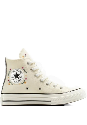 Converse Chuck 70 floral-embroidered sneakers - Neutrals