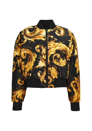 Versace Jeans Couture Watercolor Couture-print bomber jacket - Black