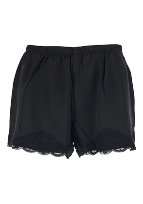 Gold Hawk elastic waist lace shorts - Black