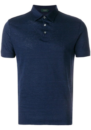 Zanone striped polo shirt - Blue