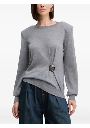 SIMONA CORSELLINI embellished sweater - Grey