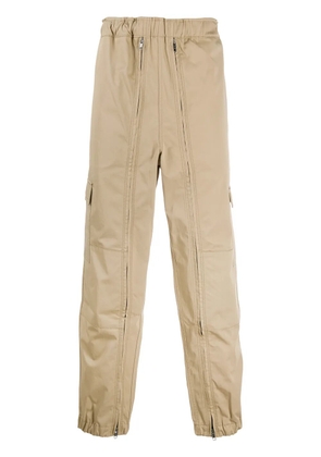 Random Identities full zip multi-pocket cargo trousers - Neutrals