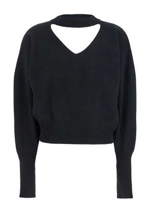Federica Tosi keyhole-neckline wool-cashmere blend sweater - Black