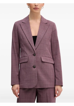 Benetton check-pattern button-fastening blazer - Purple