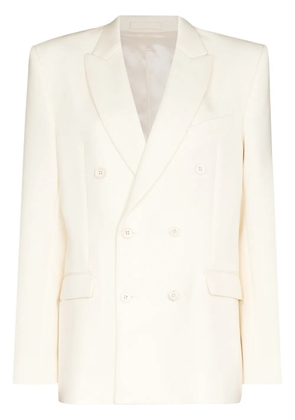 WARDROBE.NYC double-breasted wool blazer - White