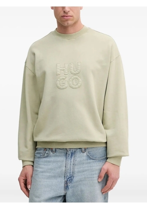 HUGO logo-embroidery sweatshirt - Green