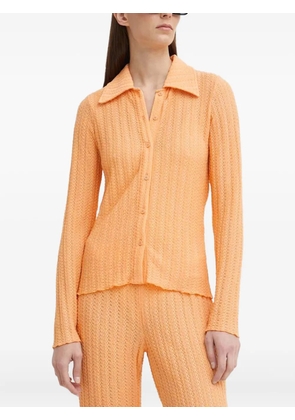 Résumé textured buttoned top - Orange