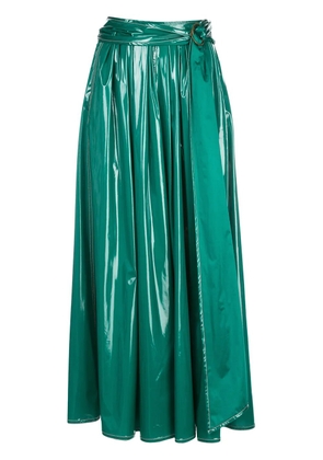 Sies Marjan belted long A-line skirt - Green