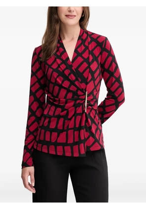 Joseph Ribkoff geometric-pattern blouse - Red