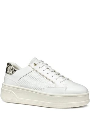 Geox Spherica Ecub-2 snakeskin-detail platform sneakers - White