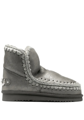 Mou Eskimo 18 metallic-finish ankle boots - Grey