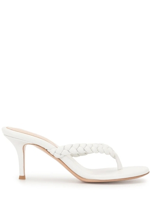 Gianvito Rossi 70mm Tropea braided thong sandals - White