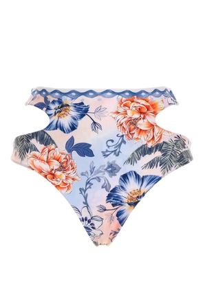 Agua Bendita Carieli floral-print bikini bottoms - White