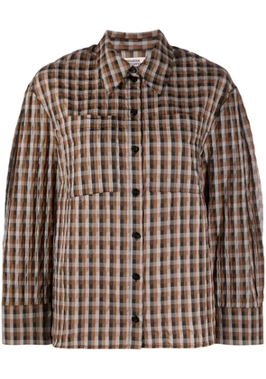 Baum Und Pferdgarten gingham puff-sleeve shirt - Brown