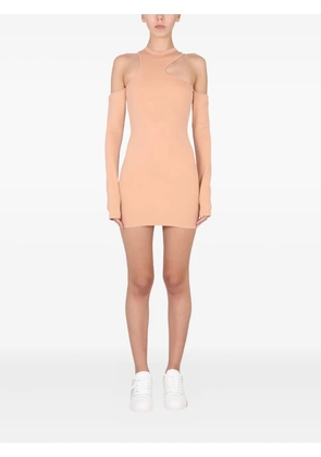 Off-White long-sleeve mini dress - Neutrals
