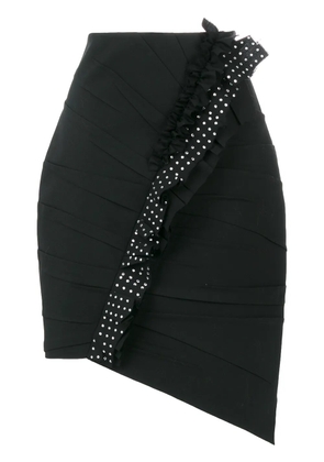 Saint Laurent asymmetrical mini skirt - Black