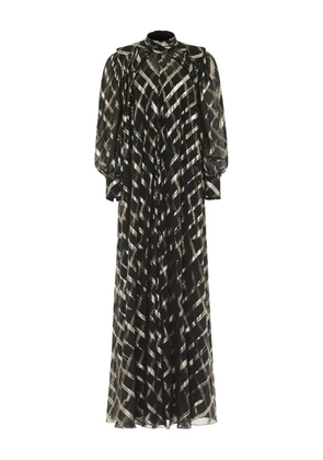 Alberta Ferretti Crosshatch maxi dress - Black