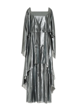 Alberta Ferretti layered off-shoulder gown - Metallic