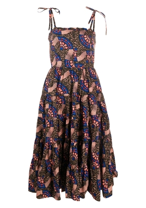 Ulla Johnson tiered abstract print dress - Green