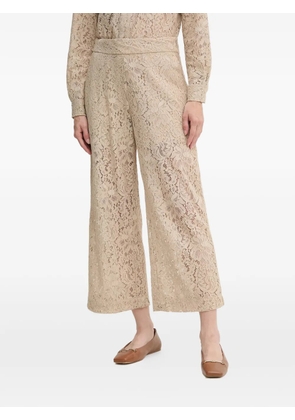 DKNY lace-detail trousers - Neutrals