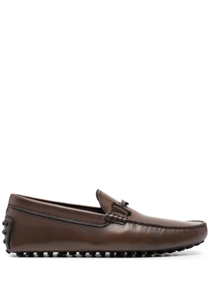 Tod's Double T-Bar Gommino driving shoes - Brown
