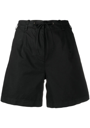 ASPESI drawstring waist cotton shorts - Black