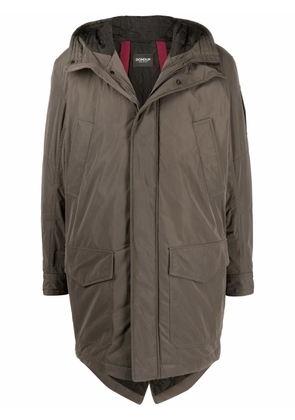 DONDUP concealed midi parka coat - Green