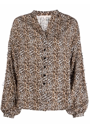 Gold Hawk silk leopard print blouse - Neutrals