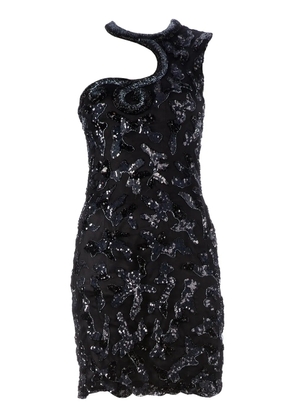 Georges Mak 'Madje' sequinned one shoulder dress - Black