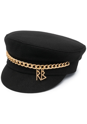 Ruslan Baginskiy chain-detail baker boy hat - Black