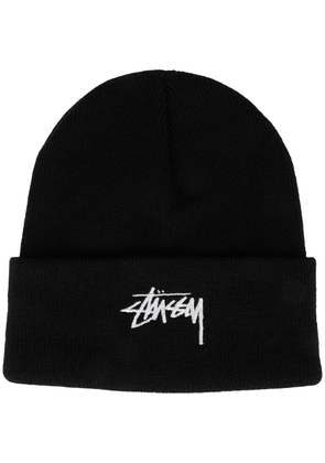 Stüssy Stock Cuff knitted beanie - Black