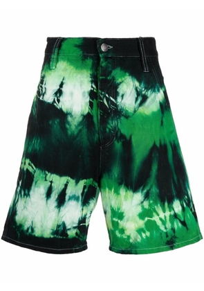 AMI Paris Alex tie-dye shorts - Green