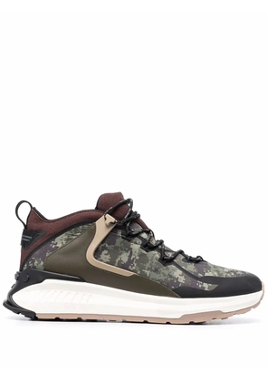 Tod's No_Code J camouflage-print sneakers - Green