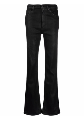 3x1 slim-cut coated trousers - Black