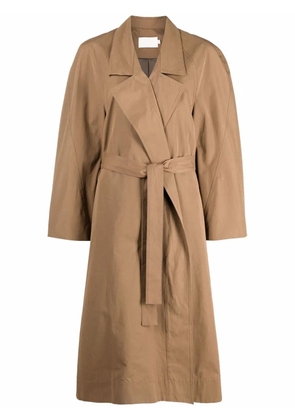 Low Classic belted single-breasted coat - Brown