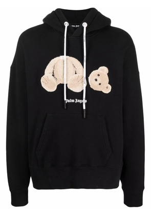 Palm Angels Bear-motif hoodie - Black