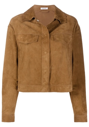 P.A.R.O.S.H. textured fringed effect jacket - Brown