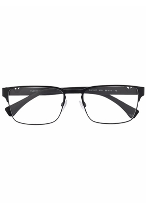 Emporio Armani logo square glasses - Black
