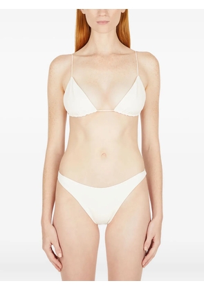 St. Agni triangle fixed-strap bikini - White