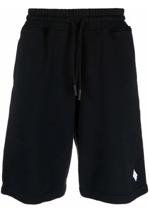 COUNTY OF MILAN embroidered-motif track shorts - Black