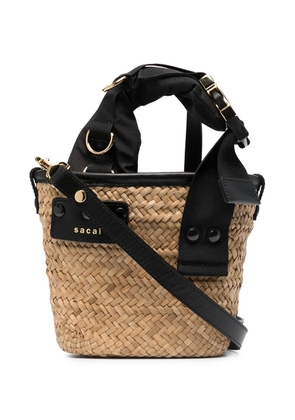 sacai woven two-way bag - Neutrals