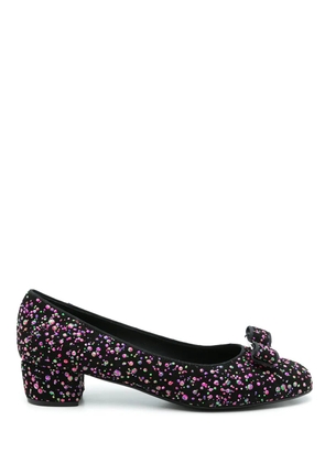 Ferragamo Vara sequin-embellished pumps - Black
