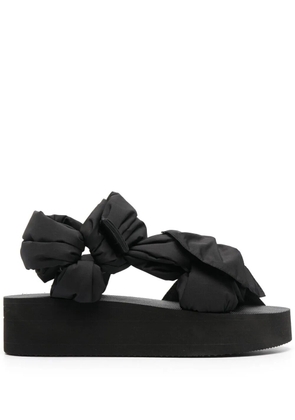 RED(V) bow-detail sandals - Black