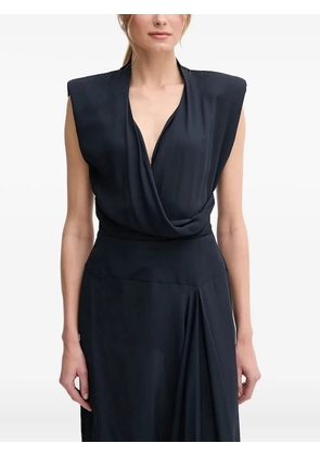 Sandro Ferrone sleeveless midi dress - Blue