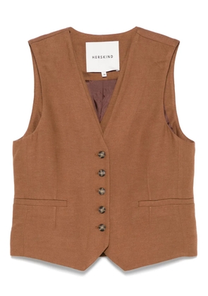 HERSKIND Double Up vest - Brown