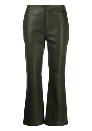 RED Valentino cropped leather trousers - Green