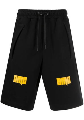 Omc logo print track short - Black