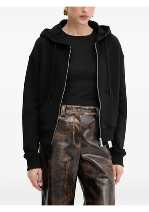 Patrizia Pepe zip-up hooded top - Black