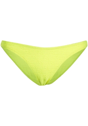 Alexander Wang logo-knit bikini bottoms - Yellow