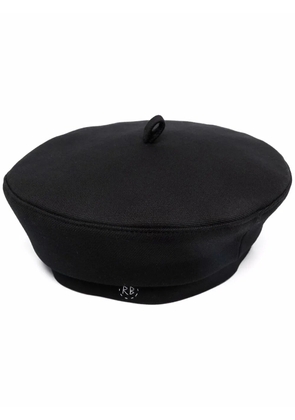 Ruslan Baginskiy stitched-logo beret - Black